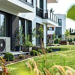 Garden Heat pump in Spring time